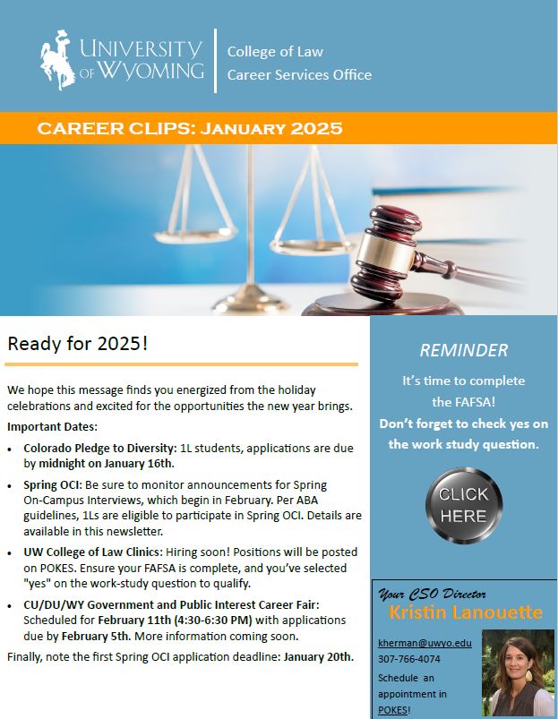 January newsletter cover page