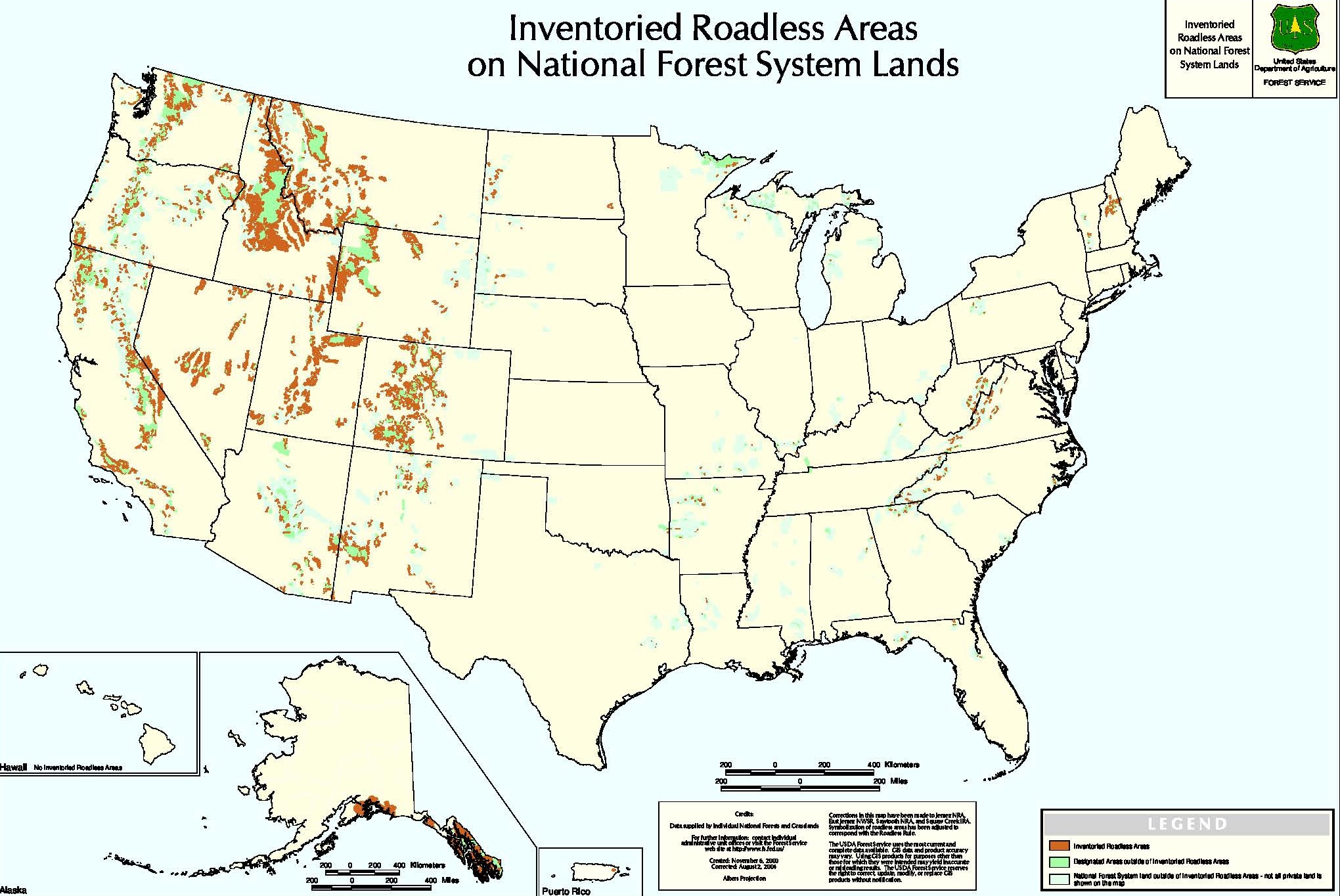 Inventoried Roadless Areas on National Forest System Lands
