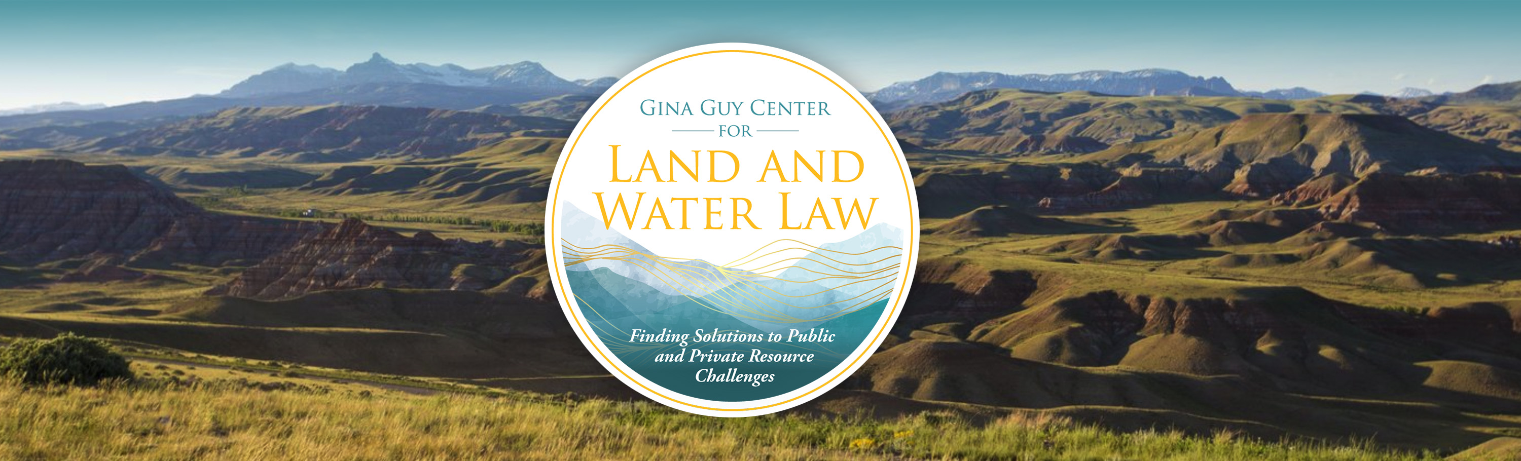 Gina Guy Center logo over landscape