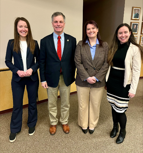 Law students with governor