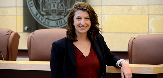 student in courtroom