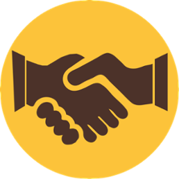 icon of hands shaking in greeting
