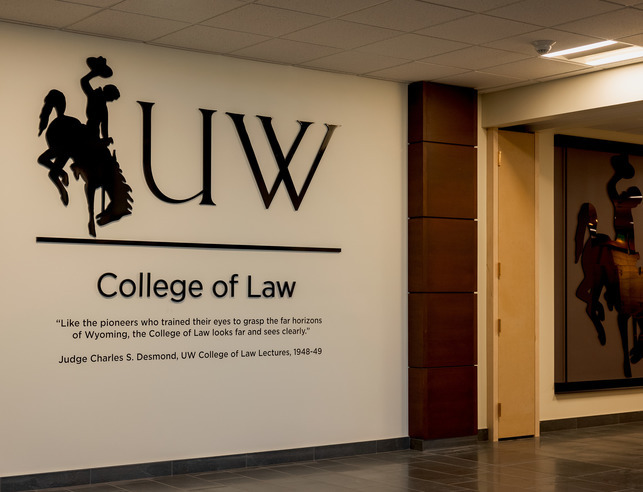 Welcome sign located inside the College of Law building