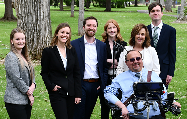Students of the Family and Child Legal Advocacy Clinic in a park setting
