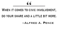 A quote about doing your civic duty, and a little bit more.