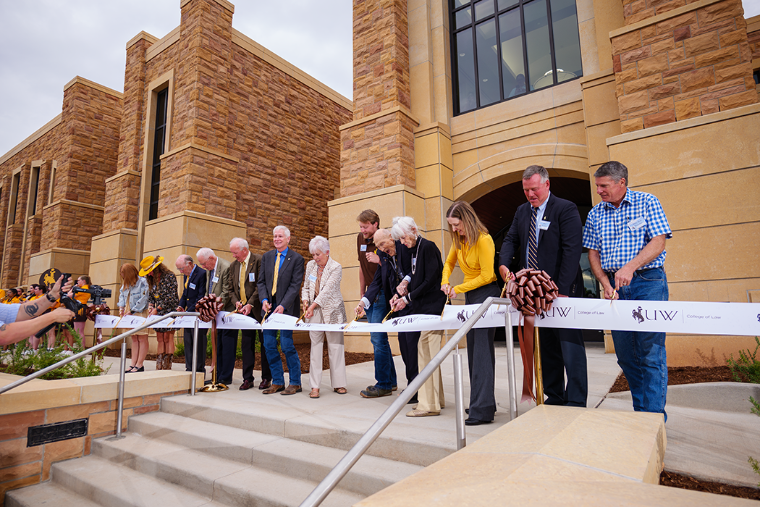 Cutting the ribbon at the University of Wyoming College of Law August 22, 2024