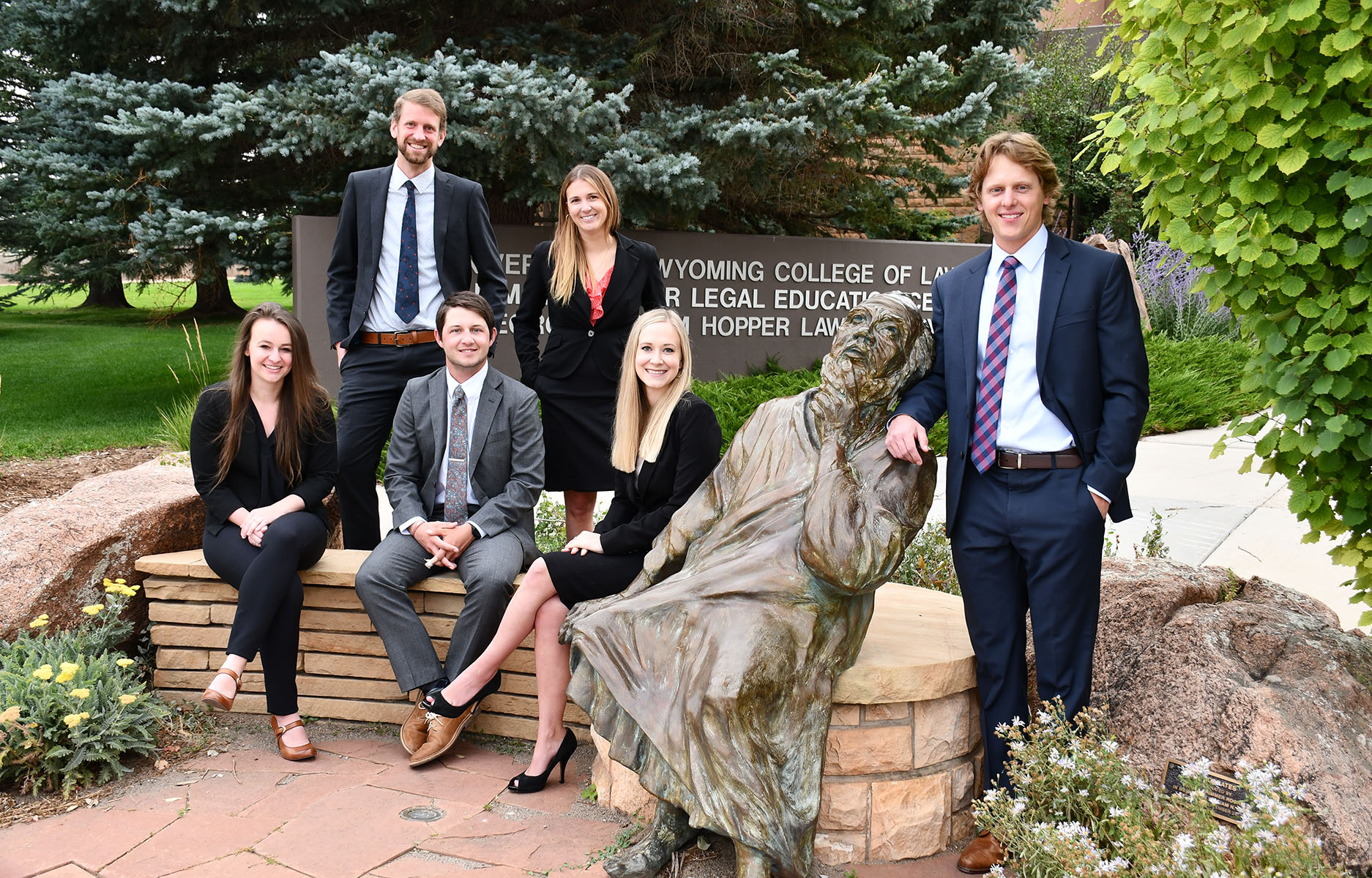 Group of students in suits