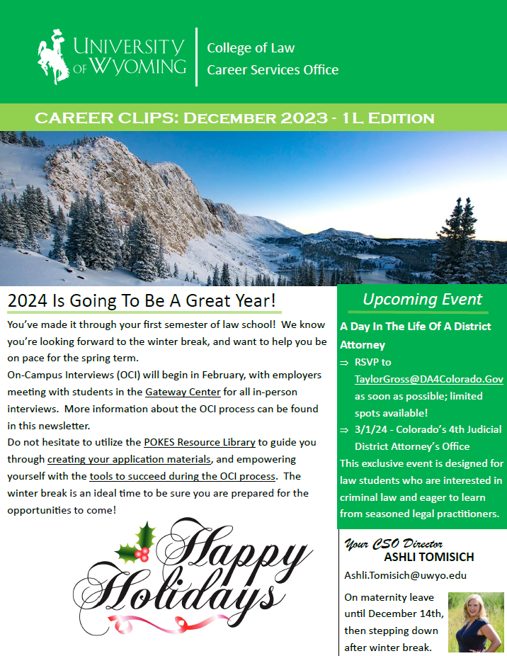 cover page image for December 2023 newsletter