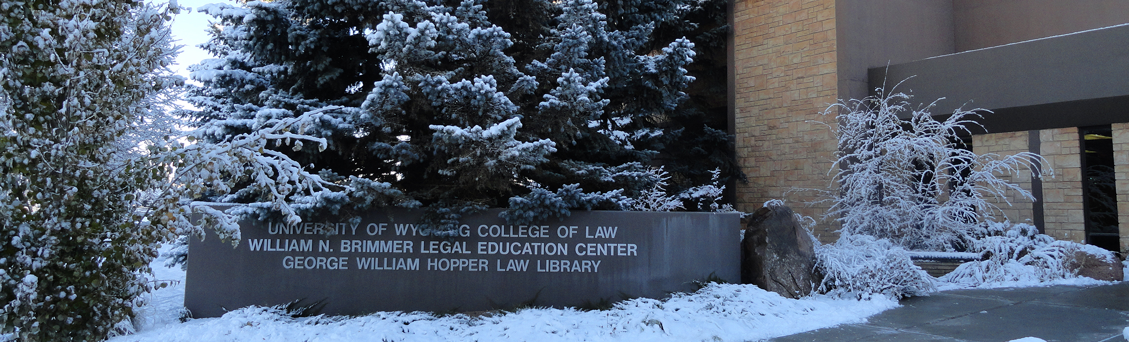 Law building in the snow