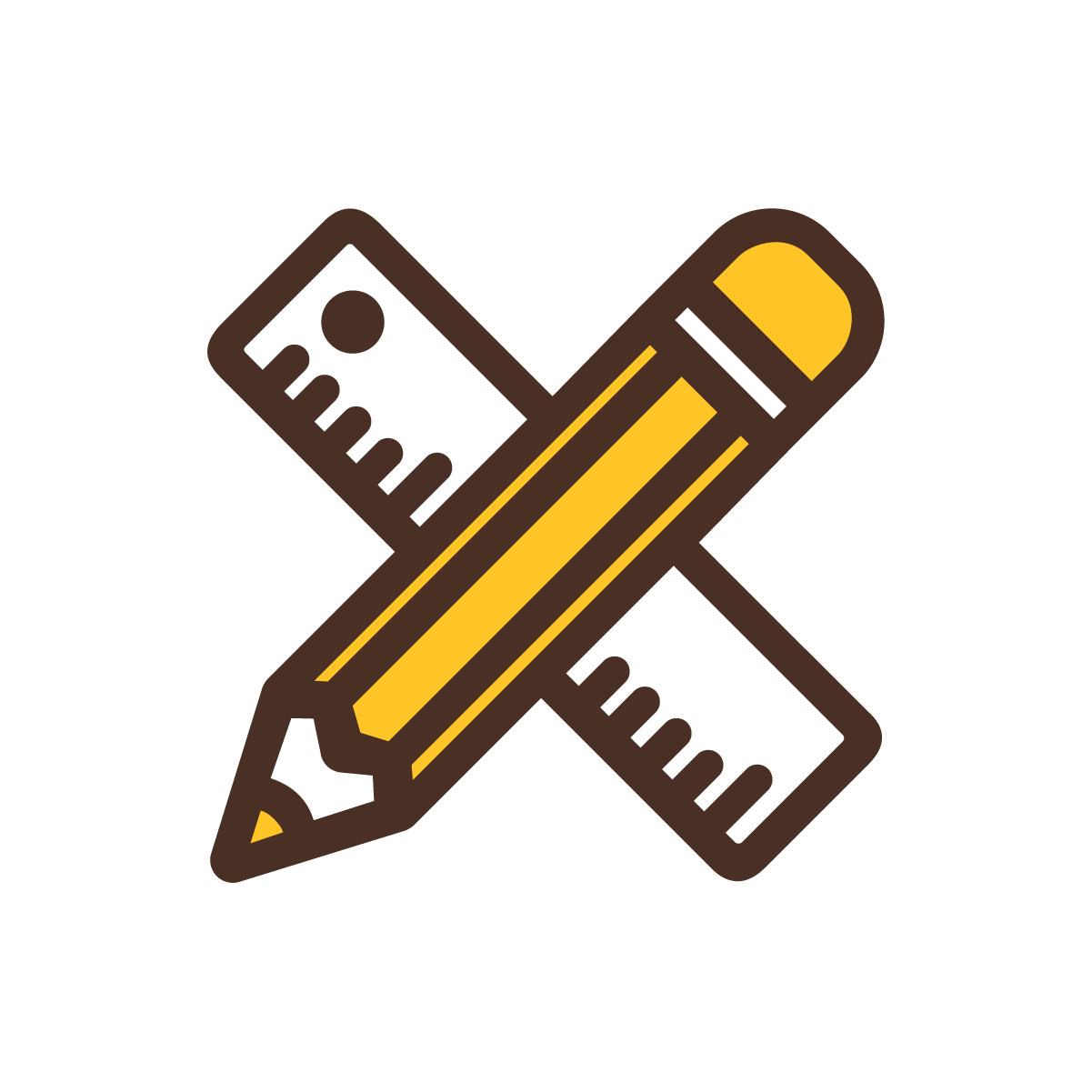 icon of pencil and ruler