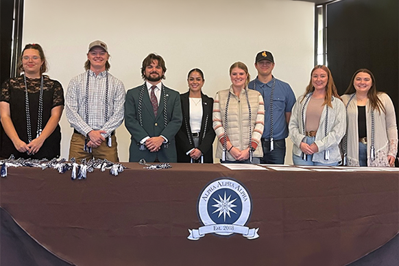 eight students inducted into Tri-Alpha at the University of Wyoming