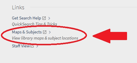 screenshot of QuickSearch links 