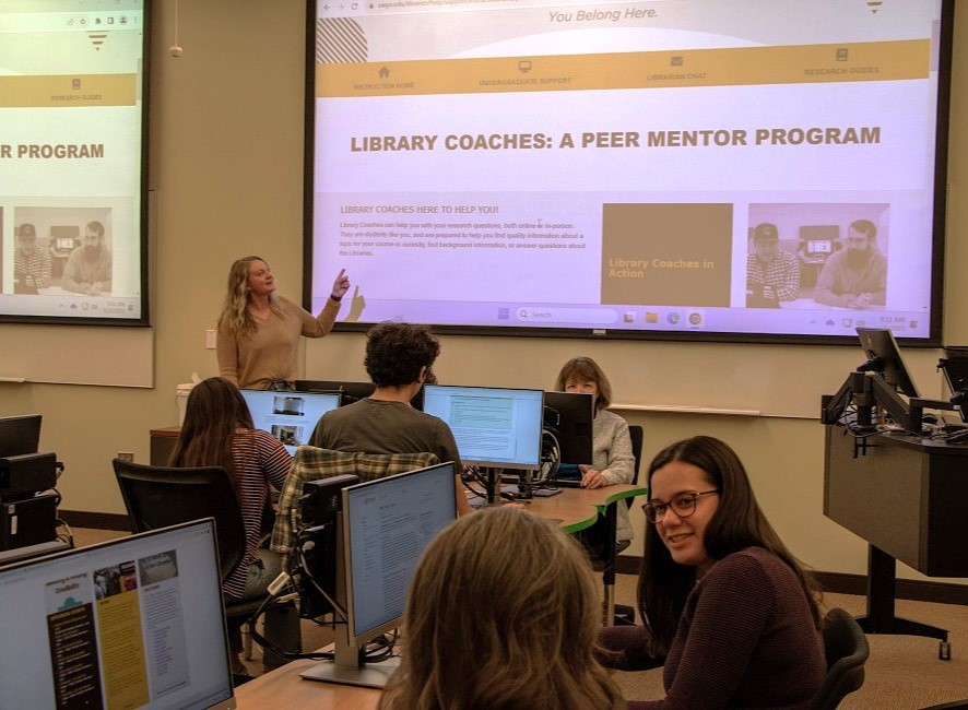 A library workshop.