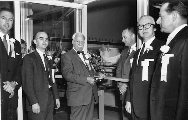 J.C. Penney attending a grand re-opening of the J.C. Penny store in Kemmerer, WY