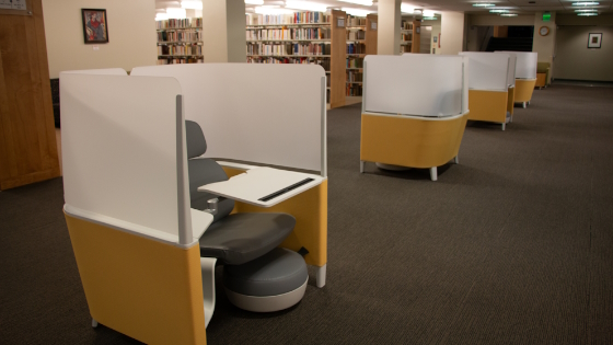 Study Pods in Coe library