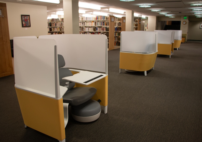 Study Pods in Coe Library