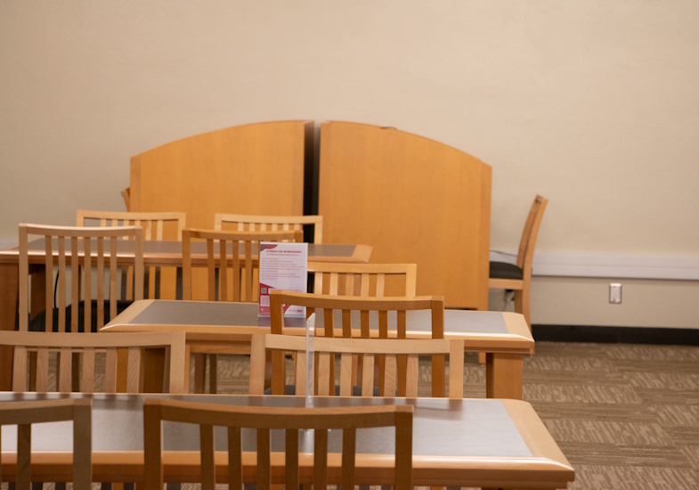 tables in Coe Library