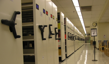 shelves in the Library Annex