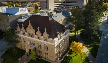 birds eye view of the Geology building