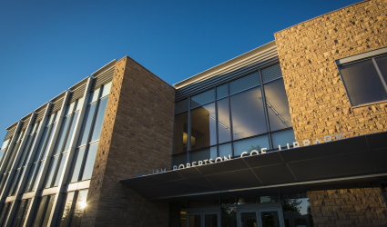 outside of Coe Library main entrance