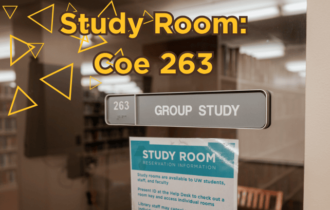 Details of study room 263, located on Level 2 of Coe Library.