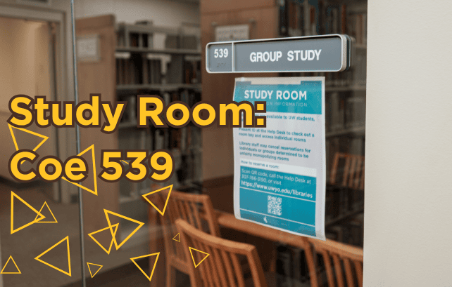 Details of study room 539, located on Level 5 of Coe Library.