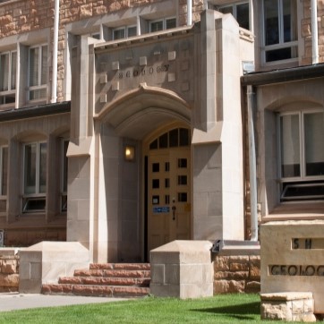 The exterior of the geology building.