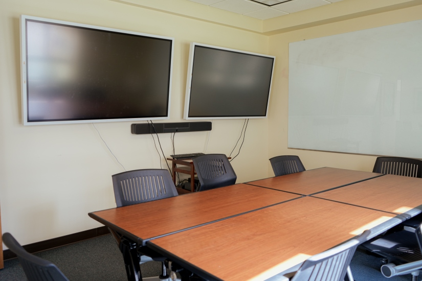 Interior of the main floor study room in the Geology Library,