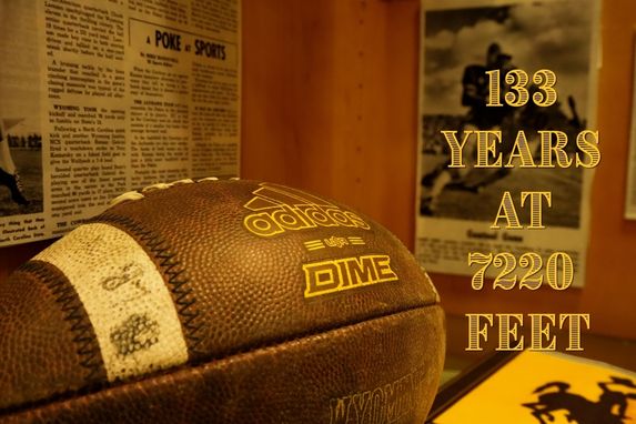 up close football, with news articles and steamboat logo in background. text that reads 133 years at 7220 feet