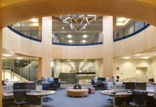 A photo of the Coe Library rotunda.