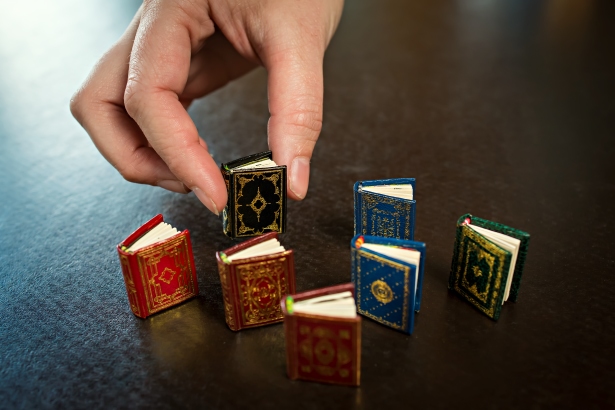 Miniature books.