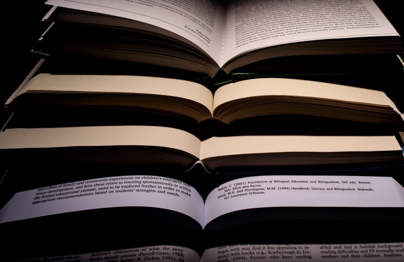 Open books.