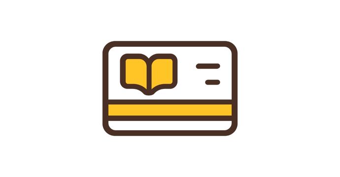 flat icon for library account