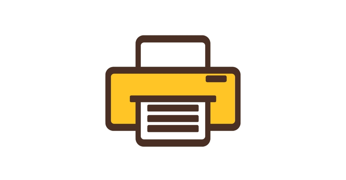 flat icon for computers and printing