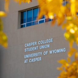 exterior of UW Casper/Casper College Student Union in the fall
