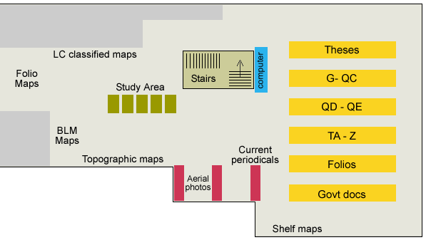 Geology basement floorplan image of Geology basement floorplan
