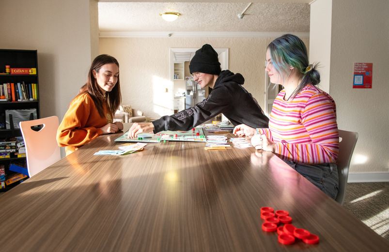 Students Playing Games in the Tobin House