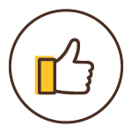 Icon of a thumbs up