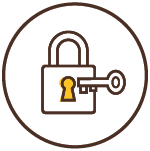 Icon of a lock and key