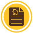 Gold icon of a lease
