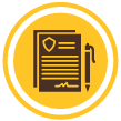gold icon of a legal document