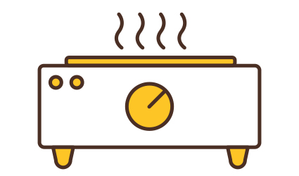 Icon of a hot plate