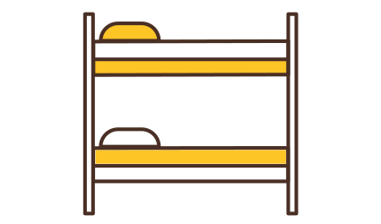 Icon of a bed