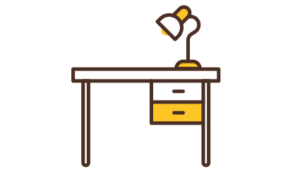 Icon of a desk