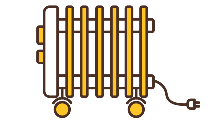 Icon of a space heater