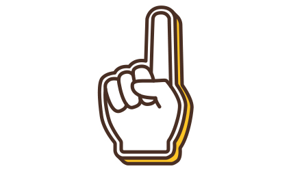 Icon of foam finger