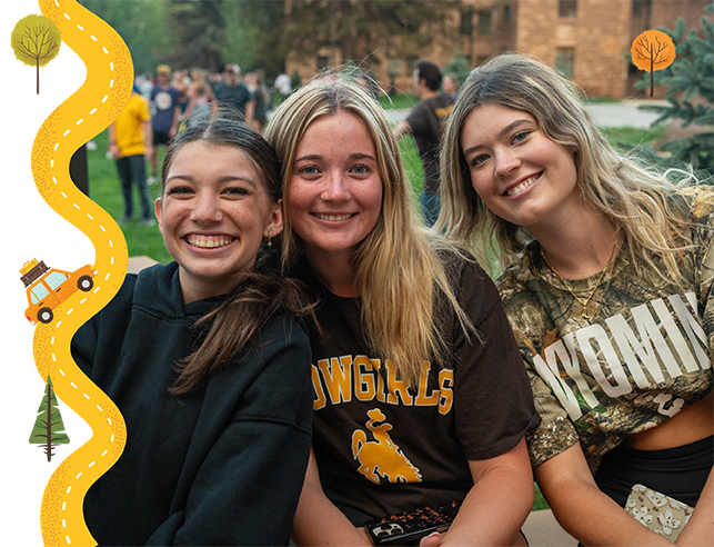 Students at campus move-in at UW