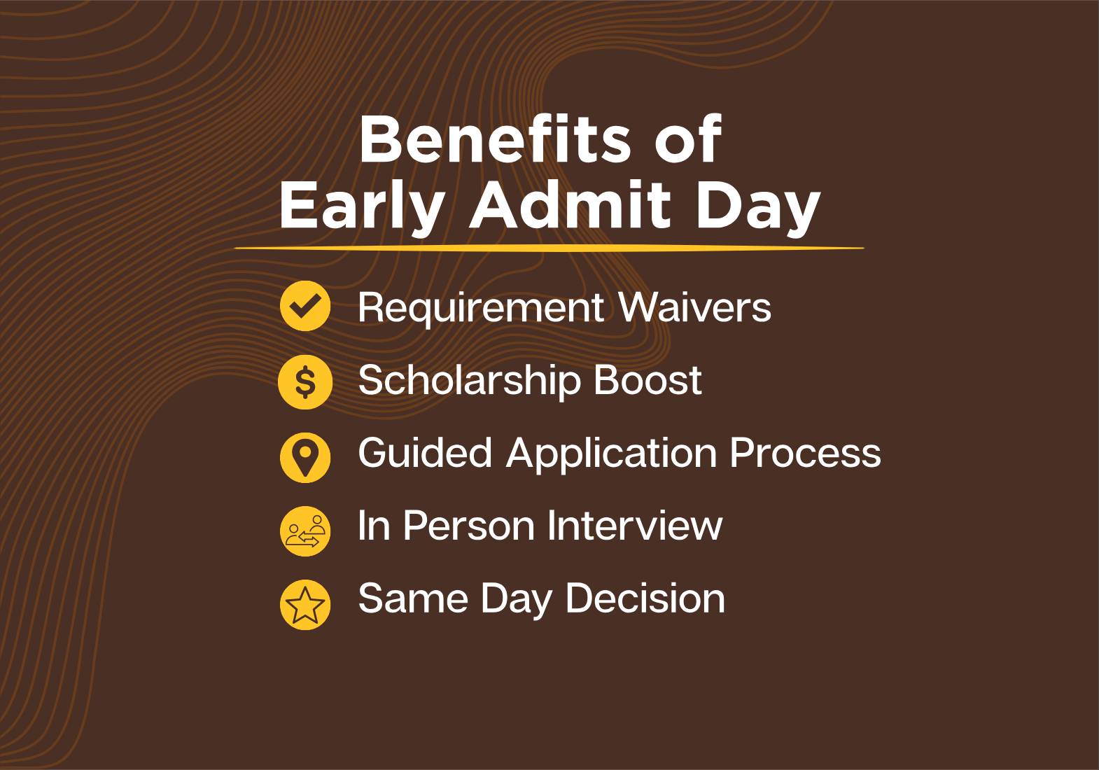 Benefits of Early Admit Day