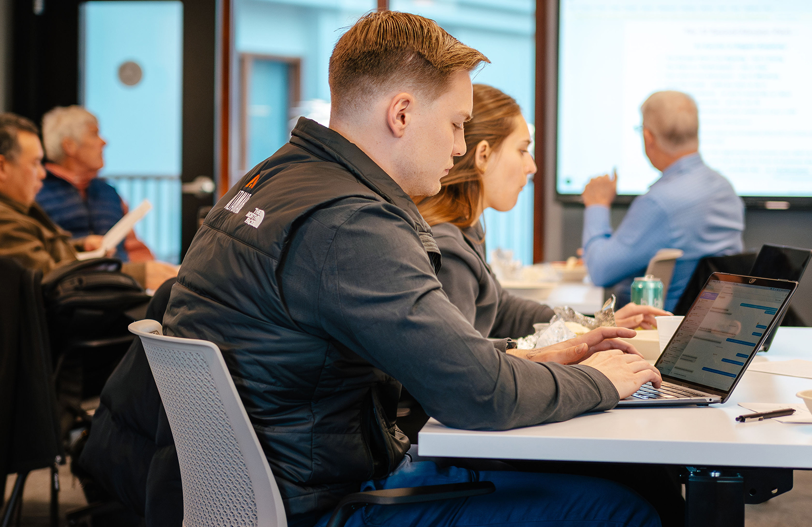 Venture MBA student working in Venture Lab