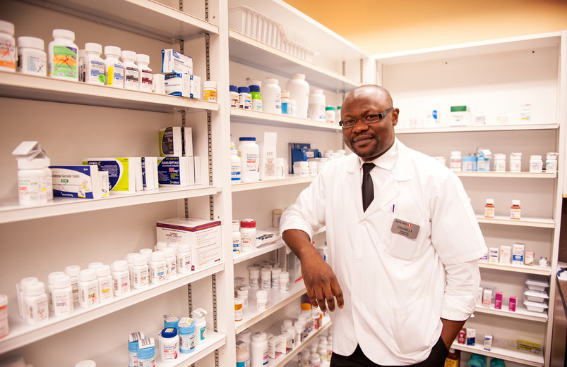 Pharmacist standing in a pharmacy